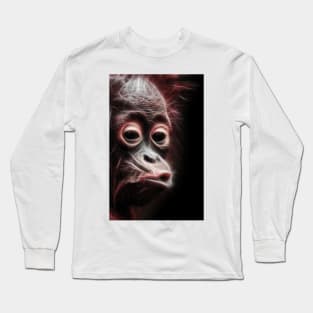 Funny Monkey Kiss Long Sleeve T-Shirt